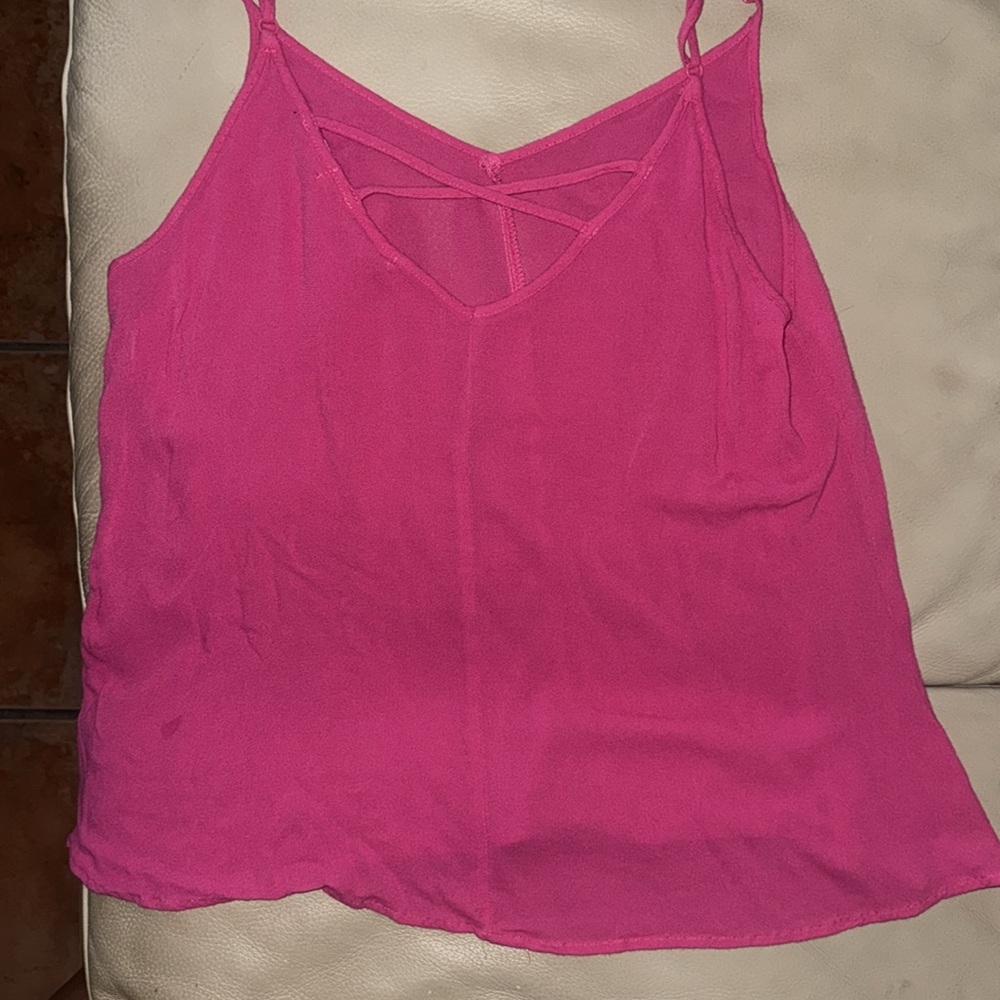 🌸 Liberty Love Pink Crisscross Back Tank | M | Flowy & Feminine - Picture 2 of 3